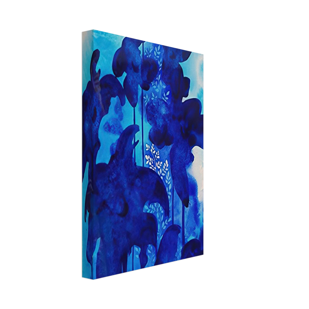 Blue Floral Canvas | Eyvind Earle Canvas | Eyvind Earle Prints