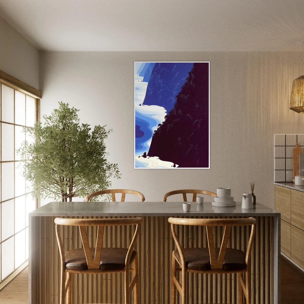 Blue Big Sur Framed Poster | Eyvind Earle Framed Prints Wall Art | Eyvind Earle Prints