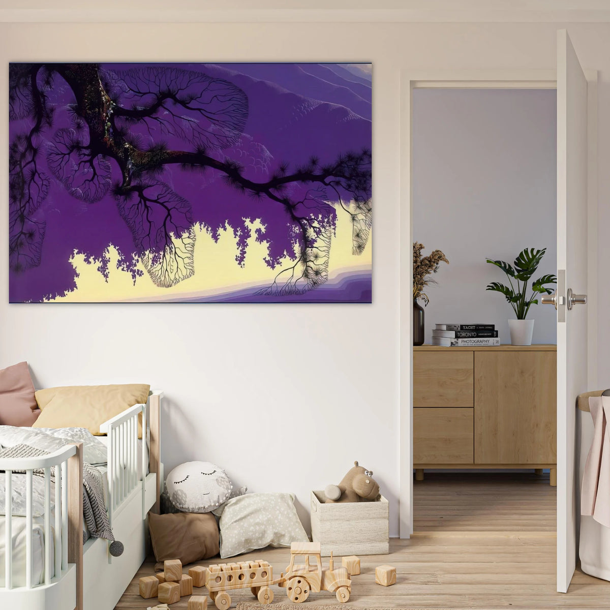Purple Coastline Poster | Eyvind Earle Poster | Eyvind Earle Prints