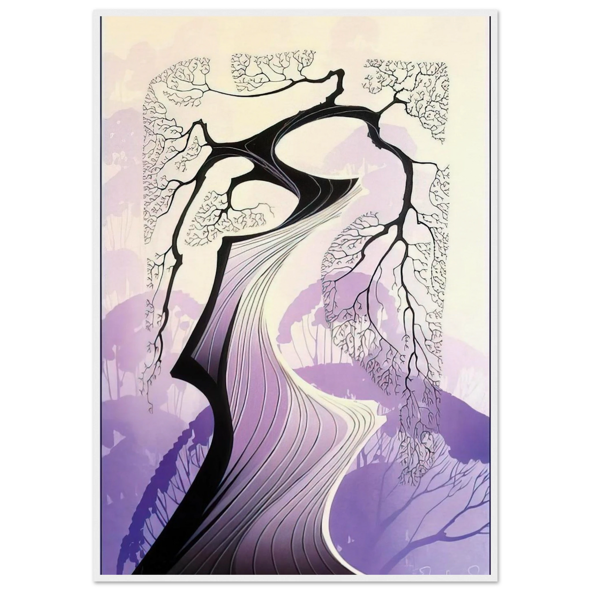 Carmel Cypress Framed Poster | Eyvind Earle Framed Prints Wall Art | Eyvind Earle Prints