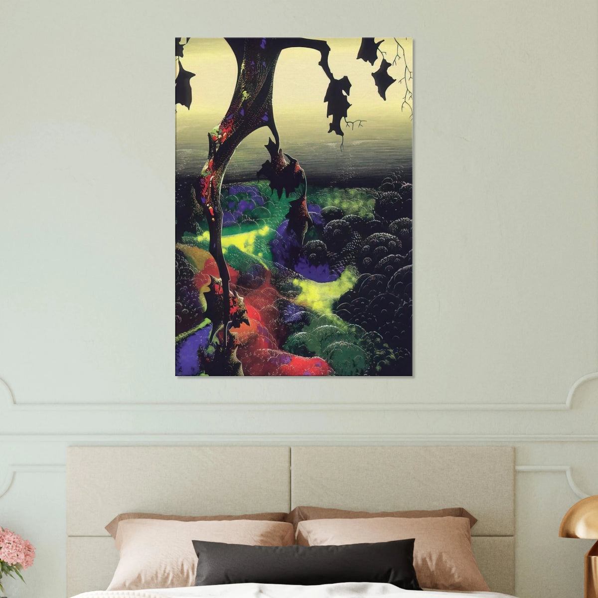 Crimson Red and Gold Canvas | Eyvind Earle Canvas | Eyvind Earle Prints