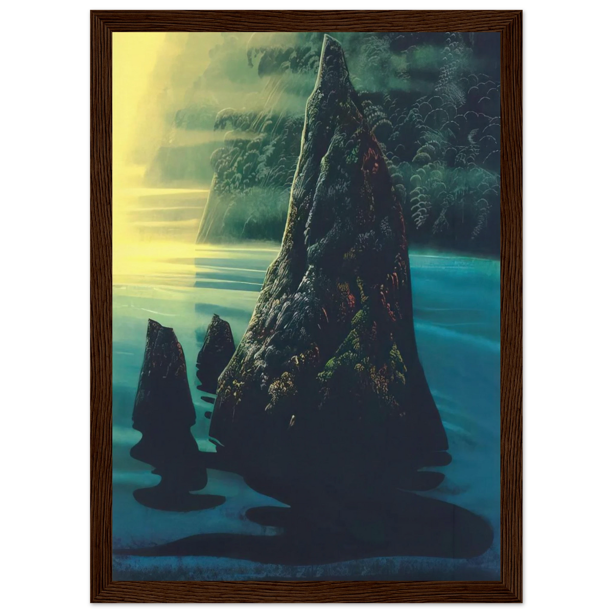 The Rock Framed Poster | Eyvind Earle Framed Prints Wall Art | Eyvind Earle Prints