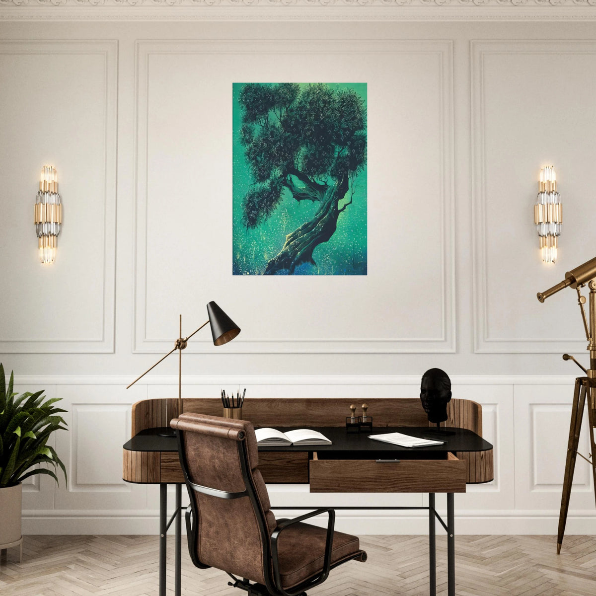Solitary Bonsai Canvas | Eyvind Earle Canvas | Eyvind Earle Prints