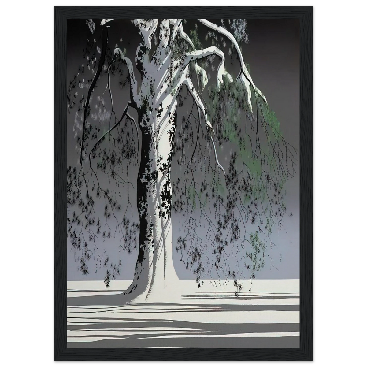 Fir Tree In Snow Framed Poster | Eyvind Earle Framed Prints Wall Art | Eyvind Earle Prints