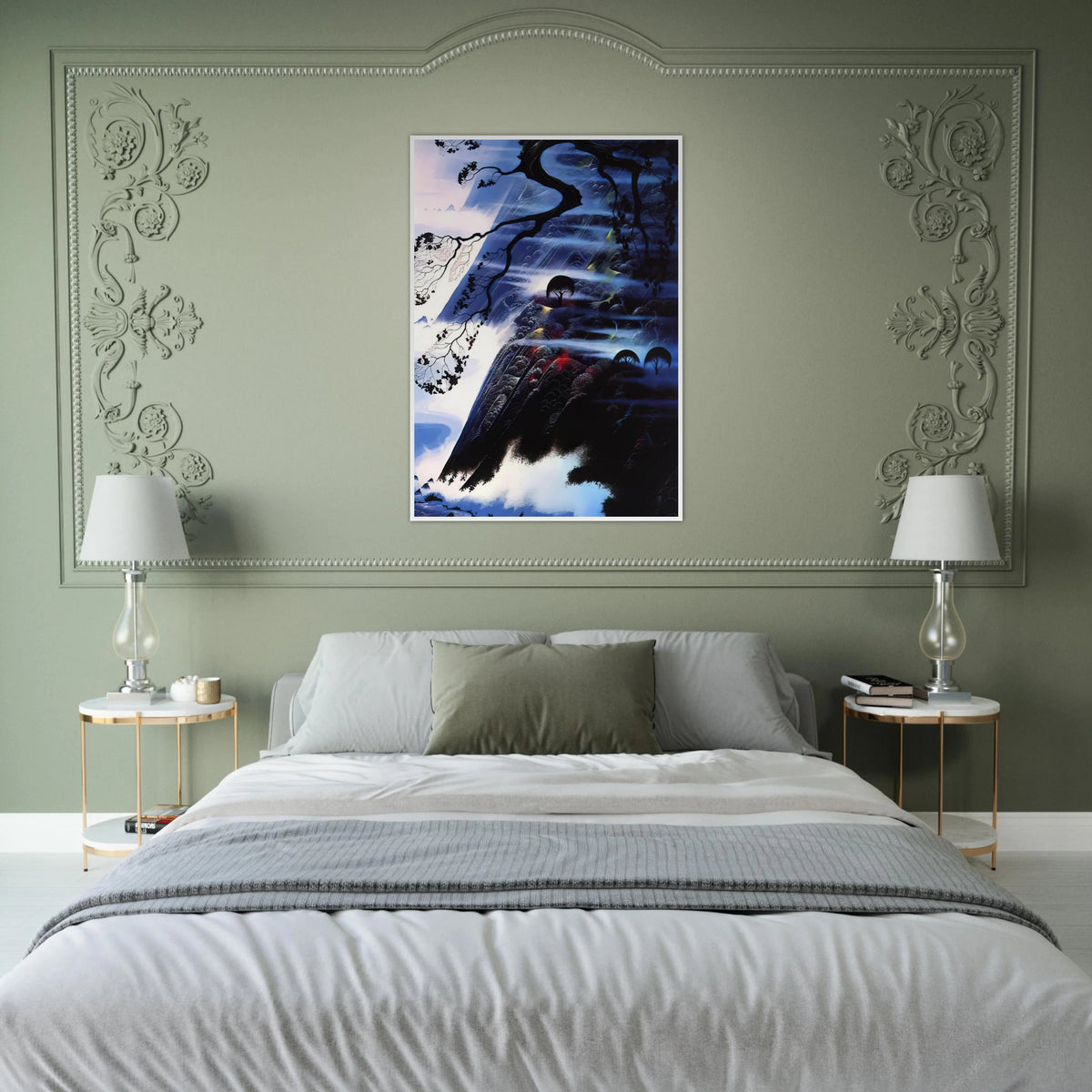 Fog Light Framed Poster | Eyvind Earle Framed Prints Wall Art | Eyvind Earle Prints