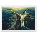 Moonlit Tree Trunk Framed Poster | Eyvind Earle Framed Prints Wall Art | Eyvind Earle Prints
