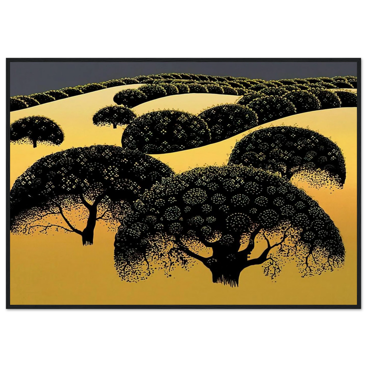 Santa Ynez Oaks Framed Poster | Eyvind Earle Framed Prints Wall Art | Eyvind Earle Prints