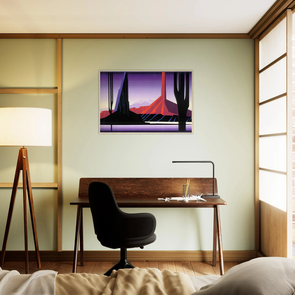 Beneath A Silent Sky Framed Poster | Eyvind Earle Framed Prints Wall Art | Eyvind Earle Prints