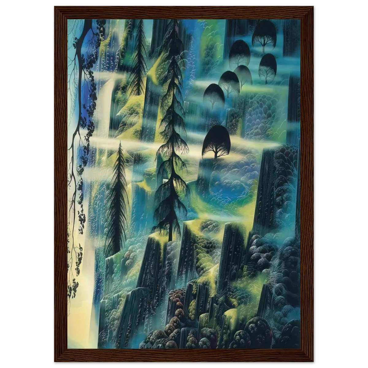 Where Eagles Fly Framed Poster | Eyvind Earle Framed Prints Wall Art | Eyvind Earle Prints