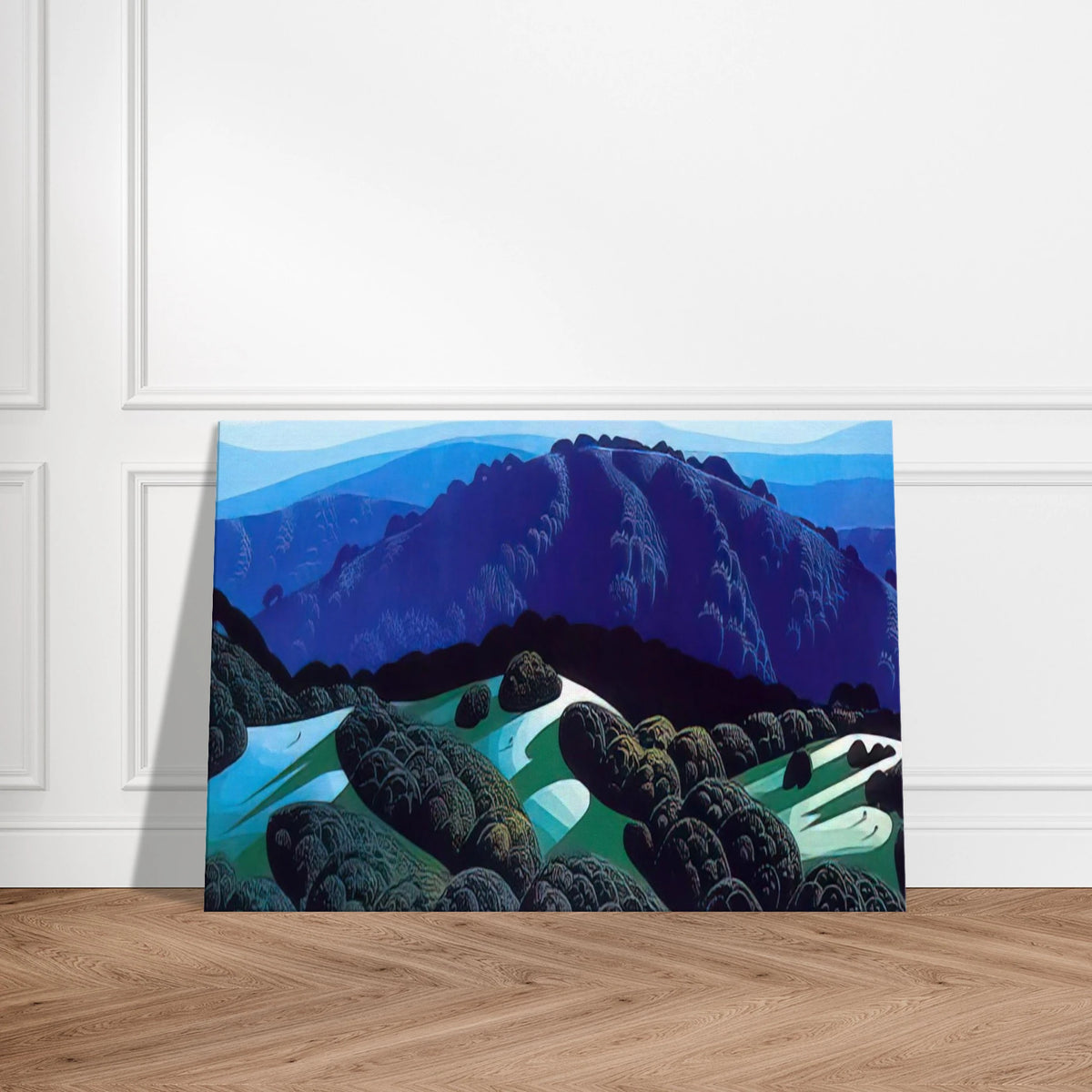 Three Fields and a Mountain Canvas | Eyvind Earle Canvas | Eyvind Earle Prints