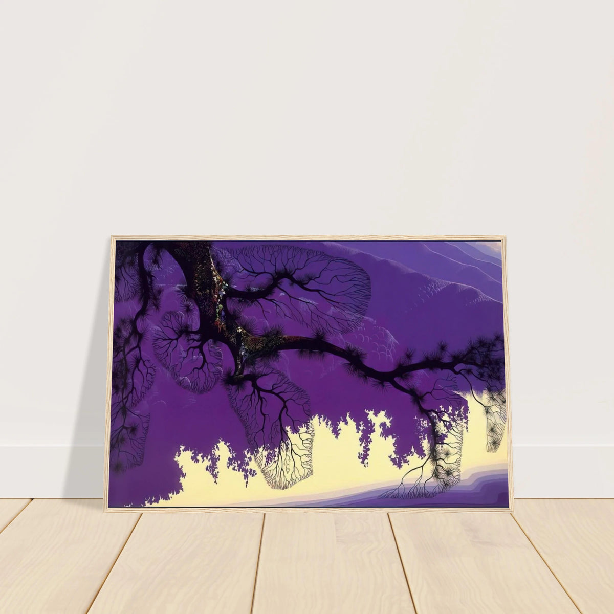 Purple Coastline Framed Poster | Eyvind Earle Framed Prints Wall Art | Eyvind Earle Prints