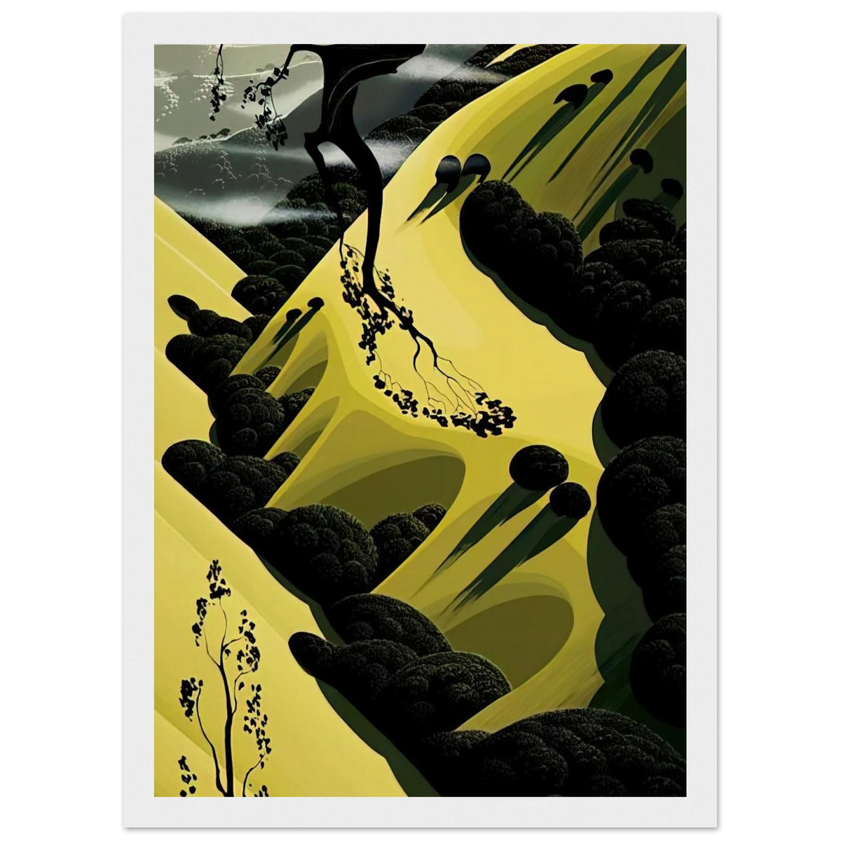 High Country Valley Framed Poster | Eyvind Earle Framed Prints Wall Art | Eyvind Earle Prints