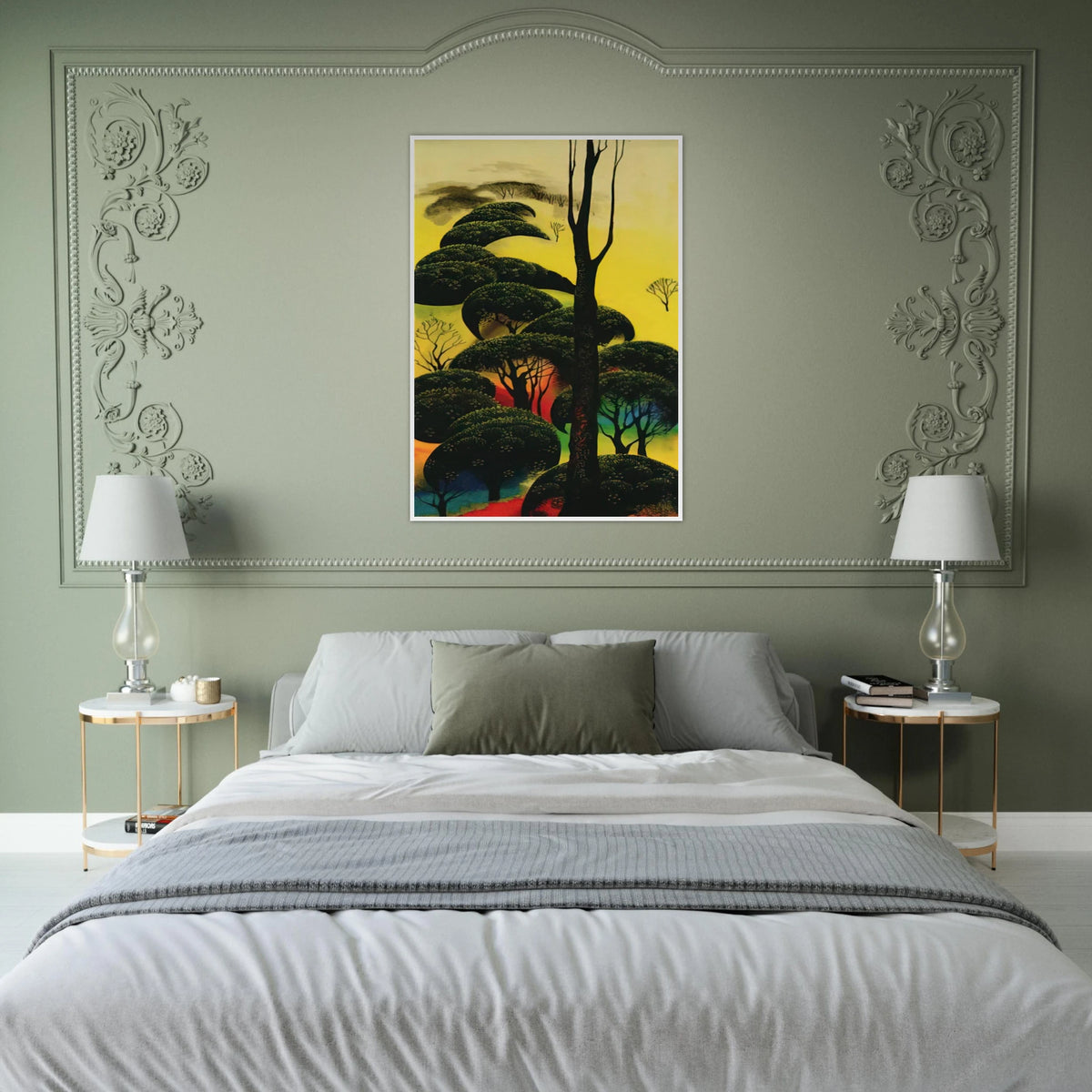 Climbing Oaks Framed Poster | Eyvind Earle Framed Prints Wall Art | Eyvind Earle Prints