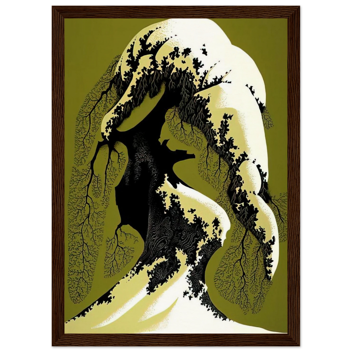 Snow Laden Framed Poster | Eyvind Earle Framed Prints Wall Art | Eyvind Earle Prints