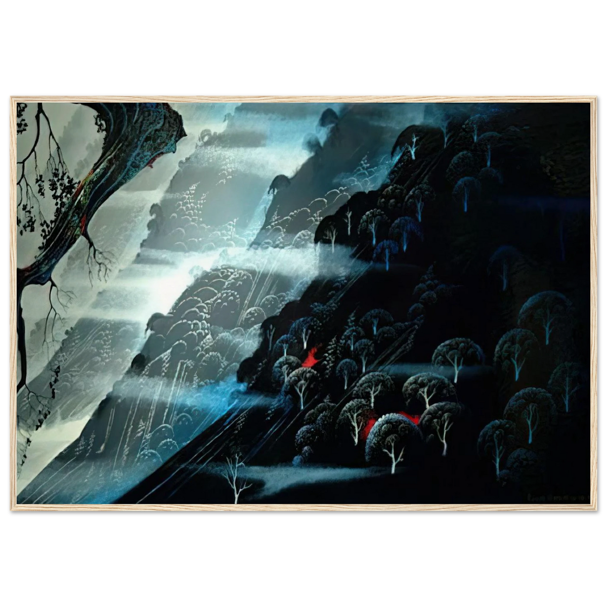 Coastline Fogl Framed Poster | Eyvind Earle Framed Prints Wall Art | Eyvind Earle Prints