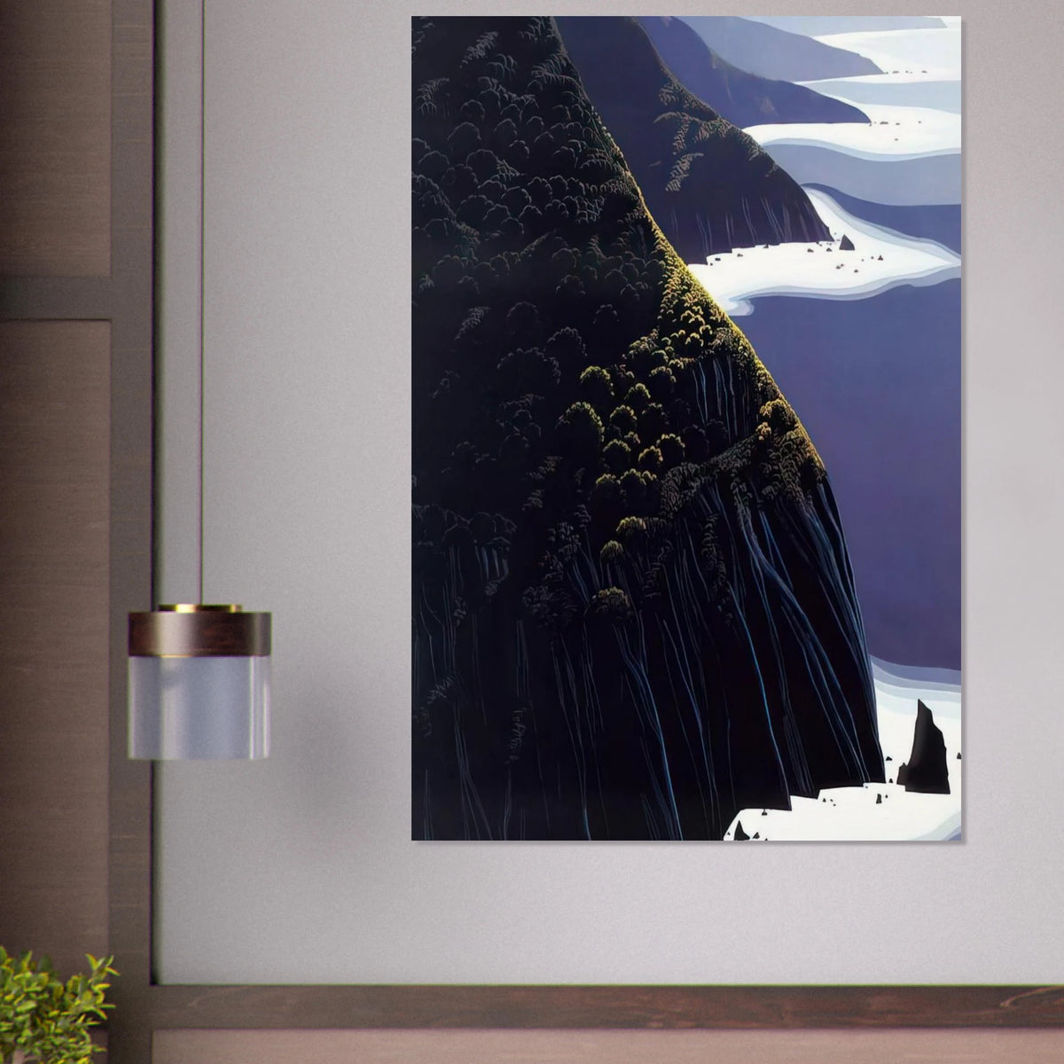 Gray Big Sur Poster | Eyvind Earle Poster | Eyvind Earle Prints