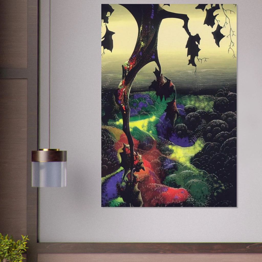 Crimson Red and Gold Poster | Eyvind Earle Poster | Eyvind Earle Prints