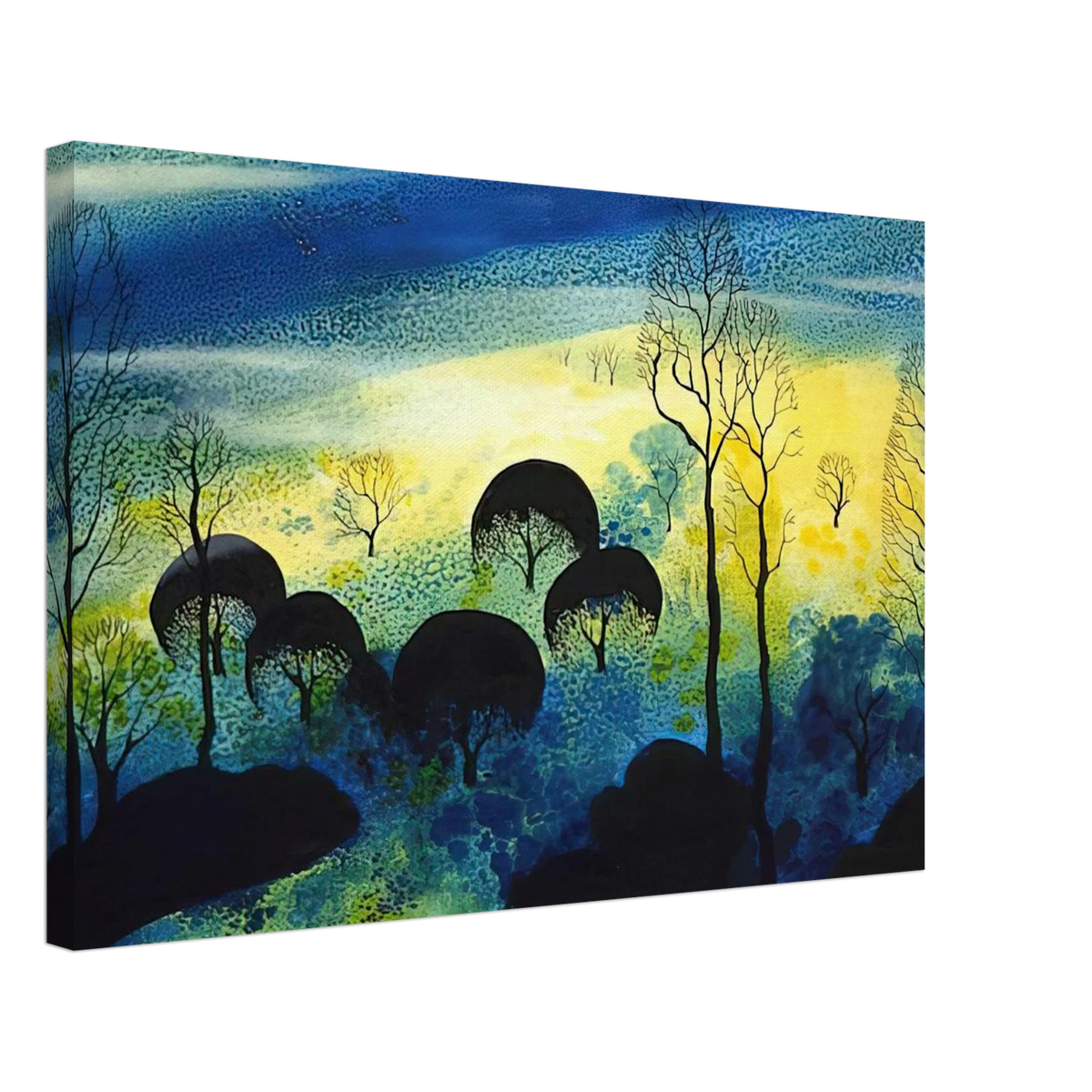 Pastures Through the Fog Canvas | Eyvind Earle Canvas | Eyvind Earle Prints