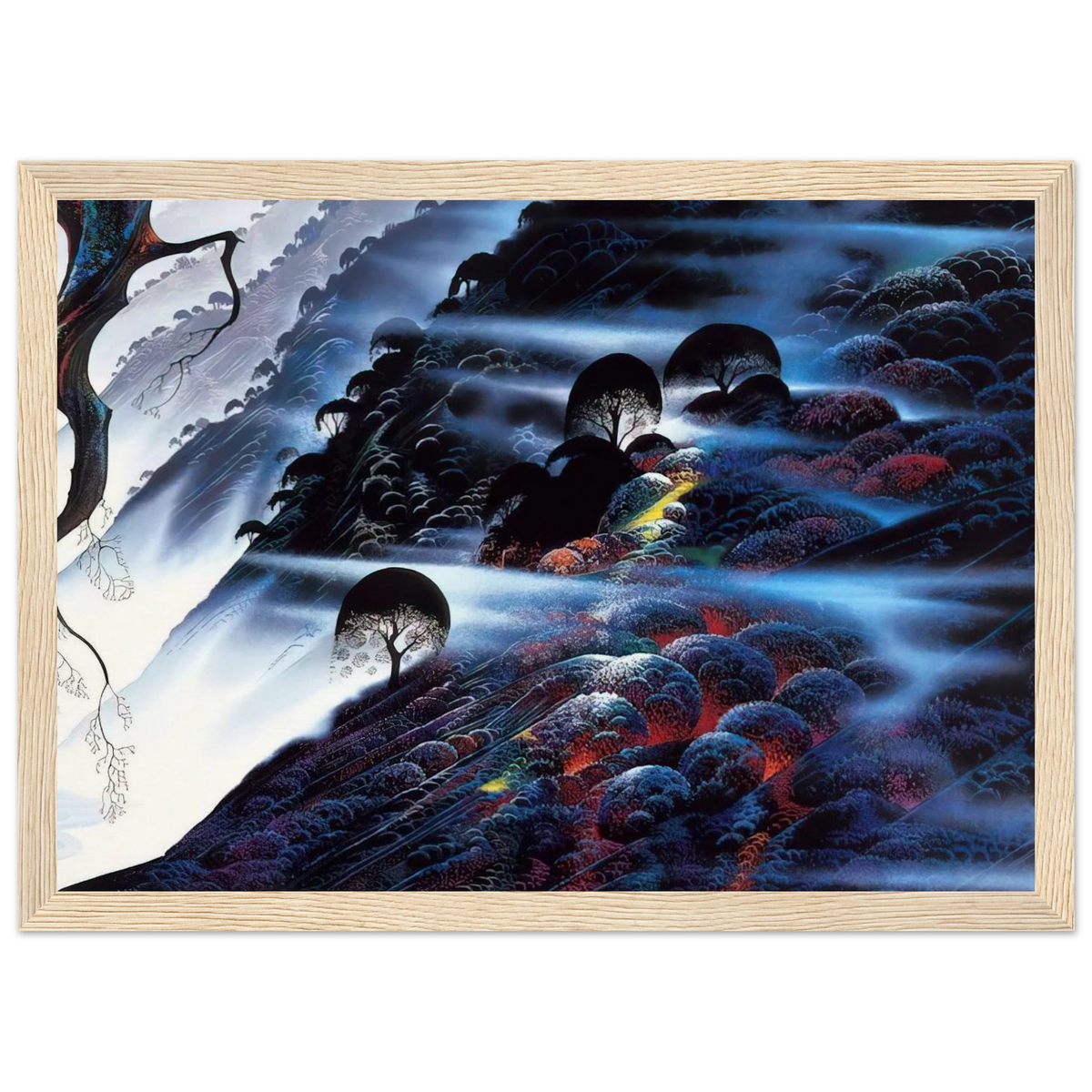 Blue Light Framed Poster | Eyvind Earle Framed Prints Wall Art | Eyvind Earle Prints