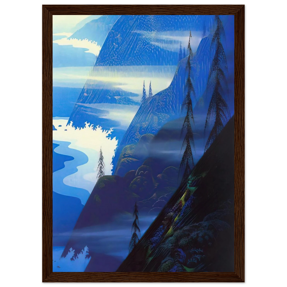 Stardust blue Framed Poster | Eyvind Earle Framed Prints Wall Art | Eyvind Earle Prints