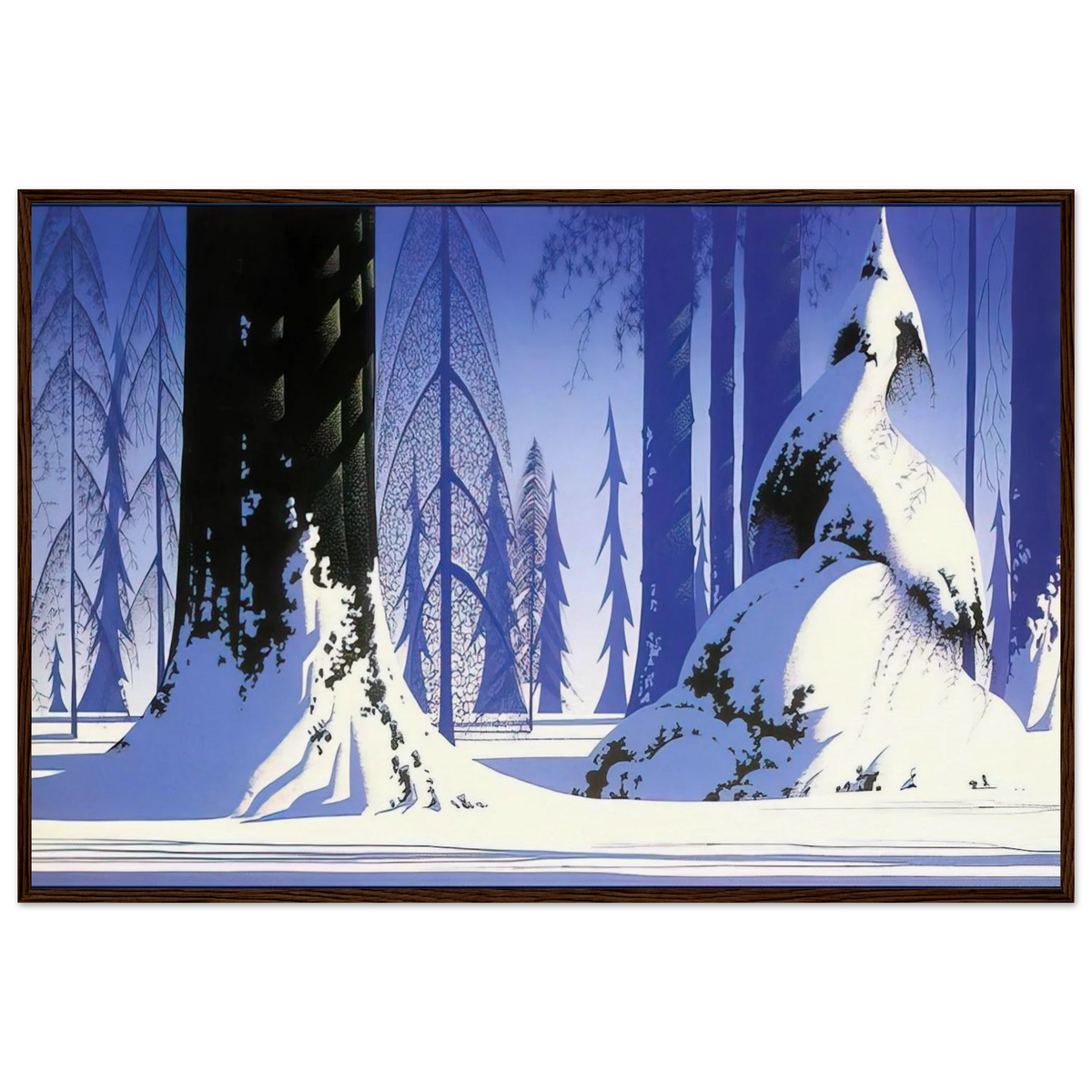 Winter Framed Poster | Eyvind Earle Framed Prints Wall Art | Eyvind Earle Prints