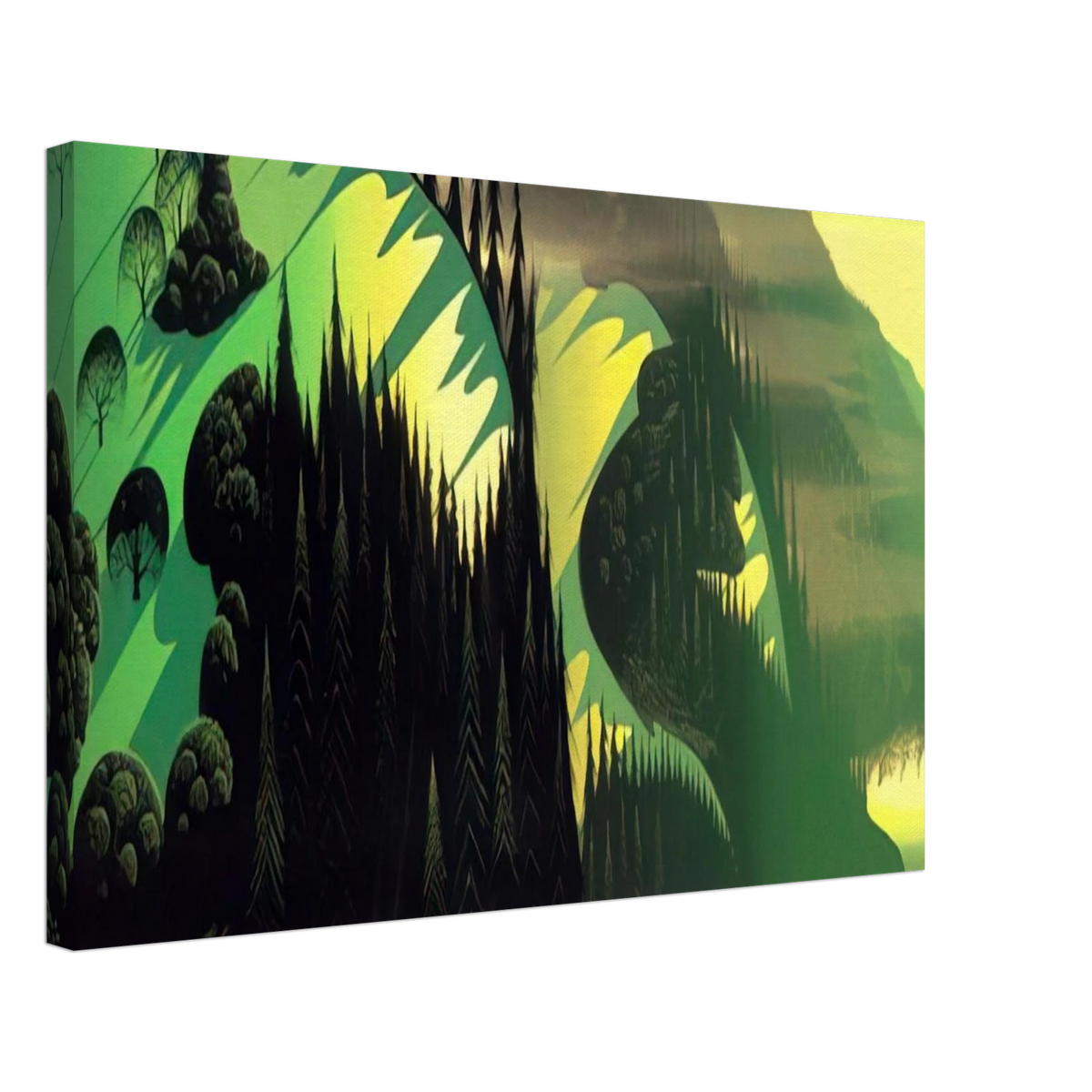 Three Pastures by the Sea Canvas | Eyvind Earle Canvas | Eyvind Earle Prints