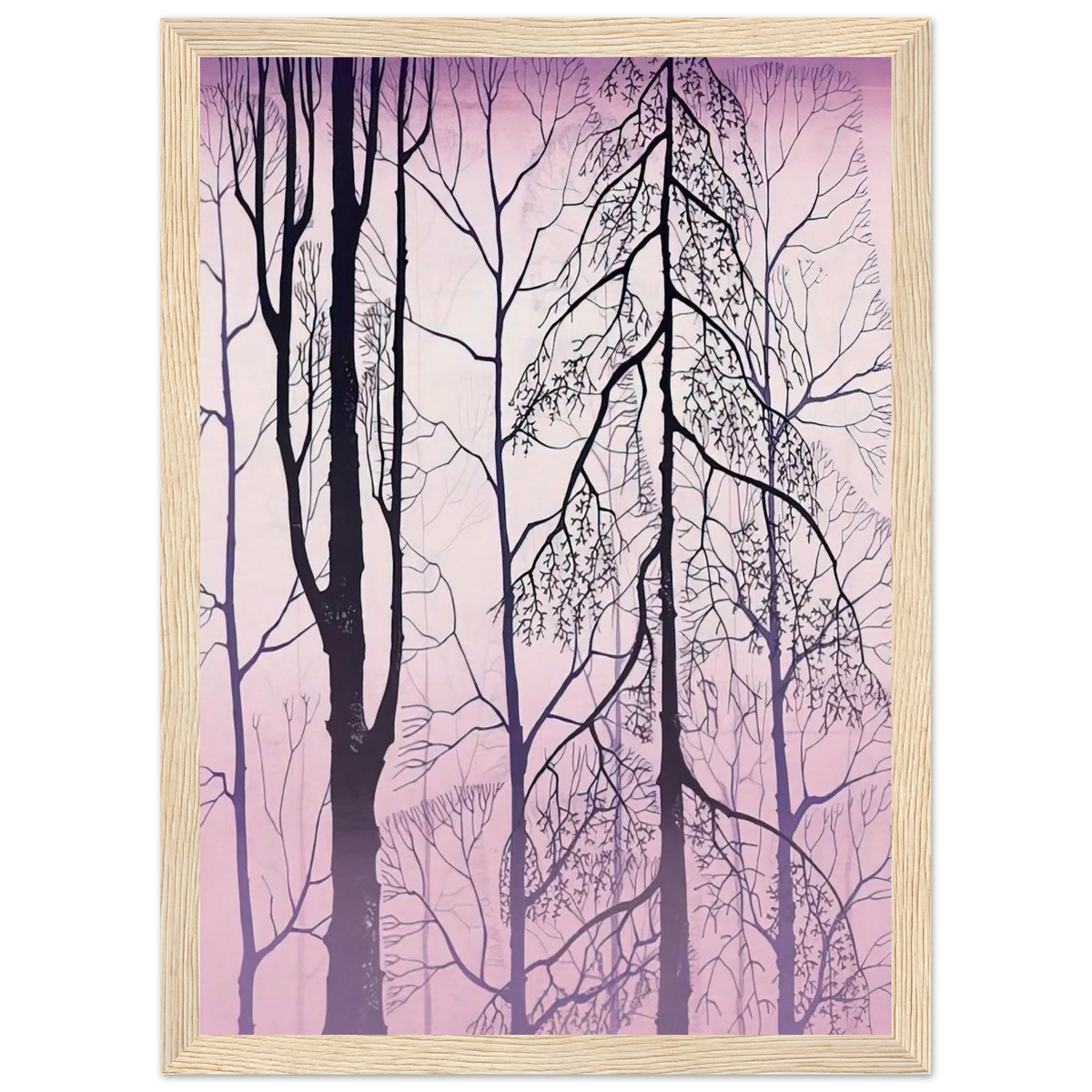 Winter woods Framed Poster | Eyvind Earle Framed Prints Wall Art | Eyvind Earle Prints