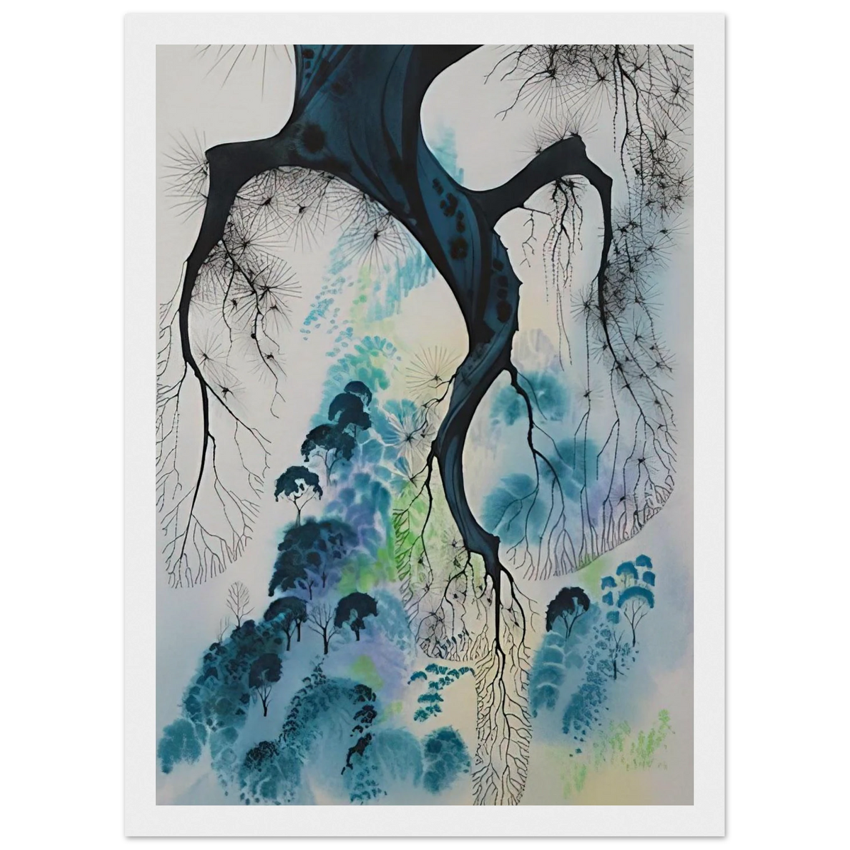 Coastline Framed Poster | Eyvind Earle Framed Prints Wall Art | Eyvind Earle Prints