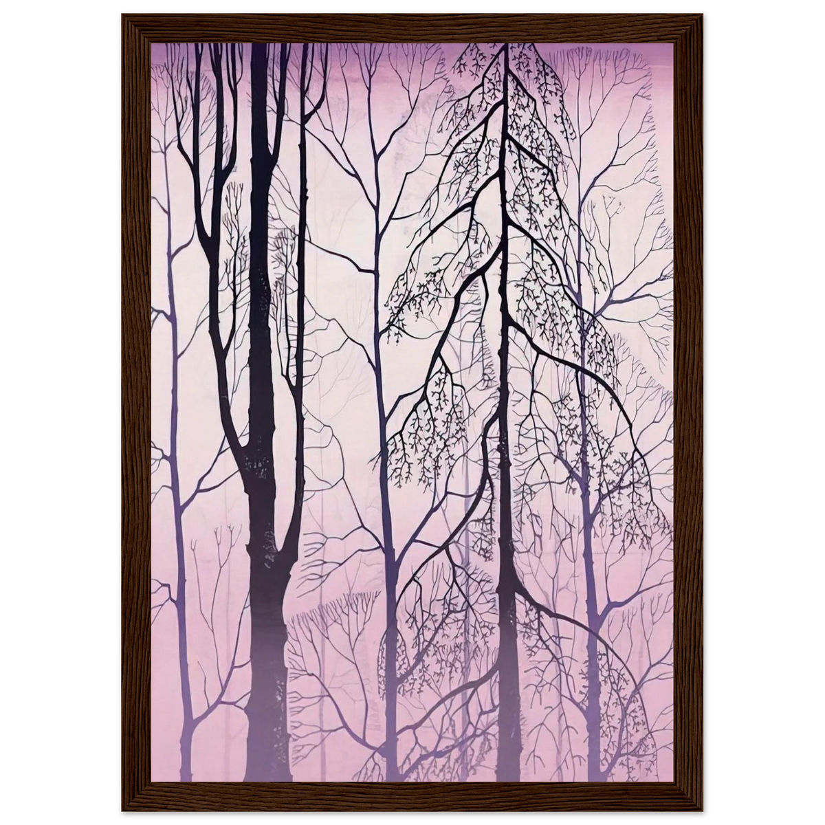 Winter woods Framed Poster | Eyvind Earle Framed Prints Wall Art | Eyvind Earle Prints