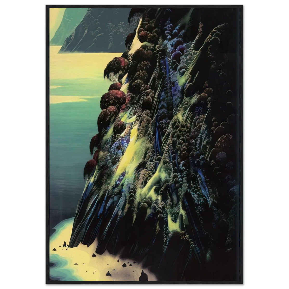 Big Sur Poem Framed Poster | Eyvind Earle Framed Prints Wall Art | Eyvind Earle Prints