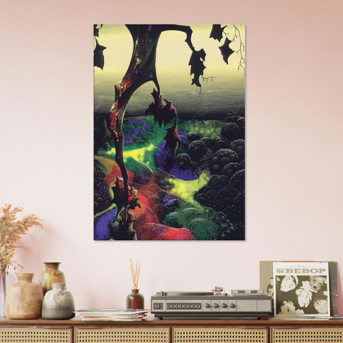 Crimson Red and Gold Canvas | Eyvind Earle Canvas | Eyvind Earle Prints