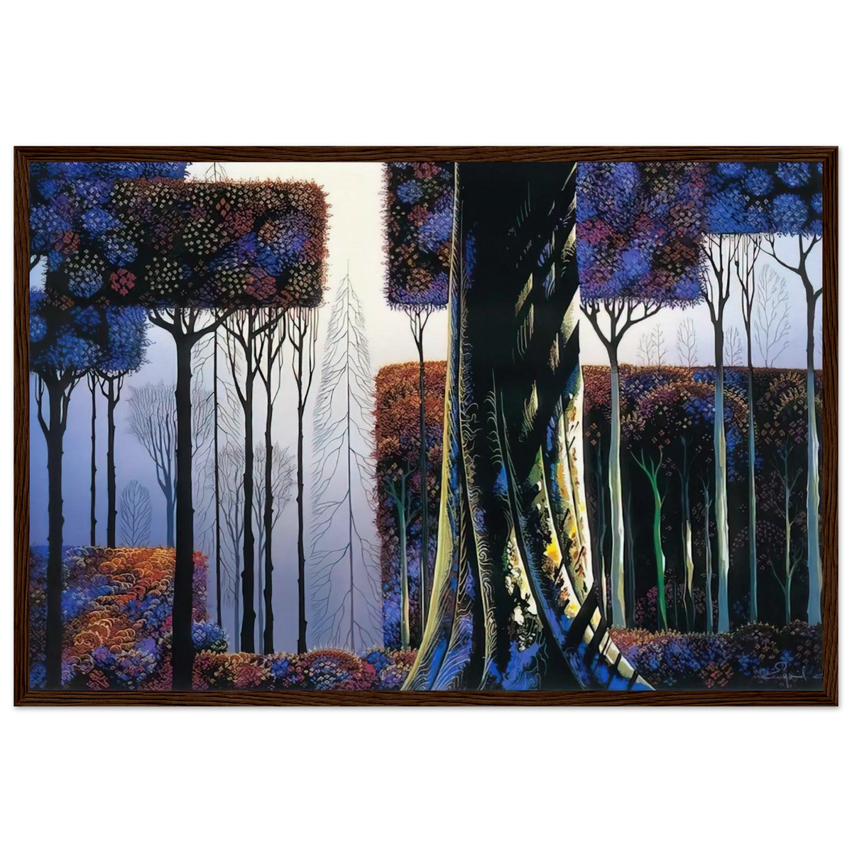 Ancient Forest Framed Poster | Eyvind Earle Framed Prints Wall Art | Eyvind Earle Prints