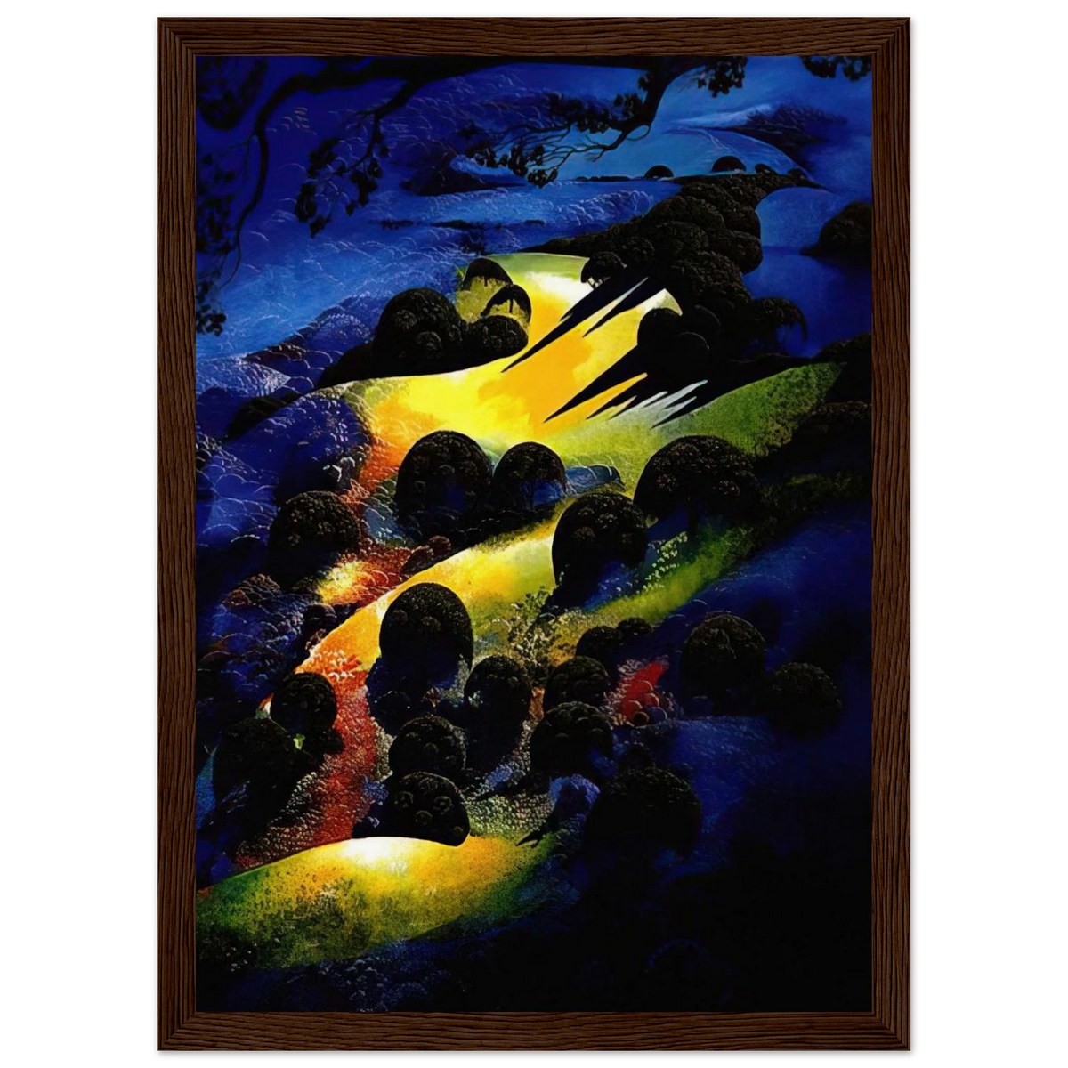 Sunset Flame Framed Poster | Eyvind Earle Framed Prints Wall Art | Eyvind Earle Prints