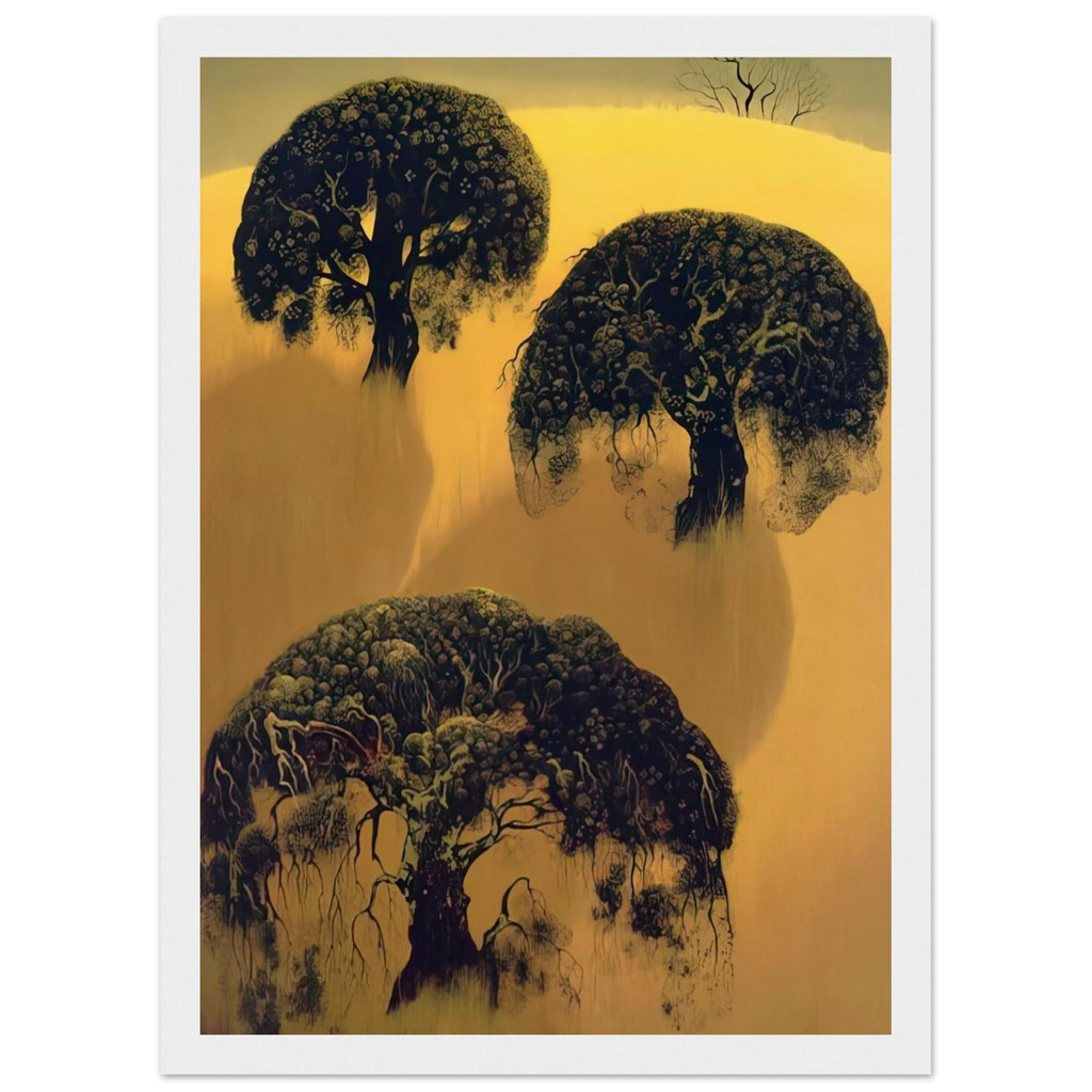 Three Oaks Framed Poster | Eyvind Earle Framed Prints Wall Art | Eyvind Earle Prints