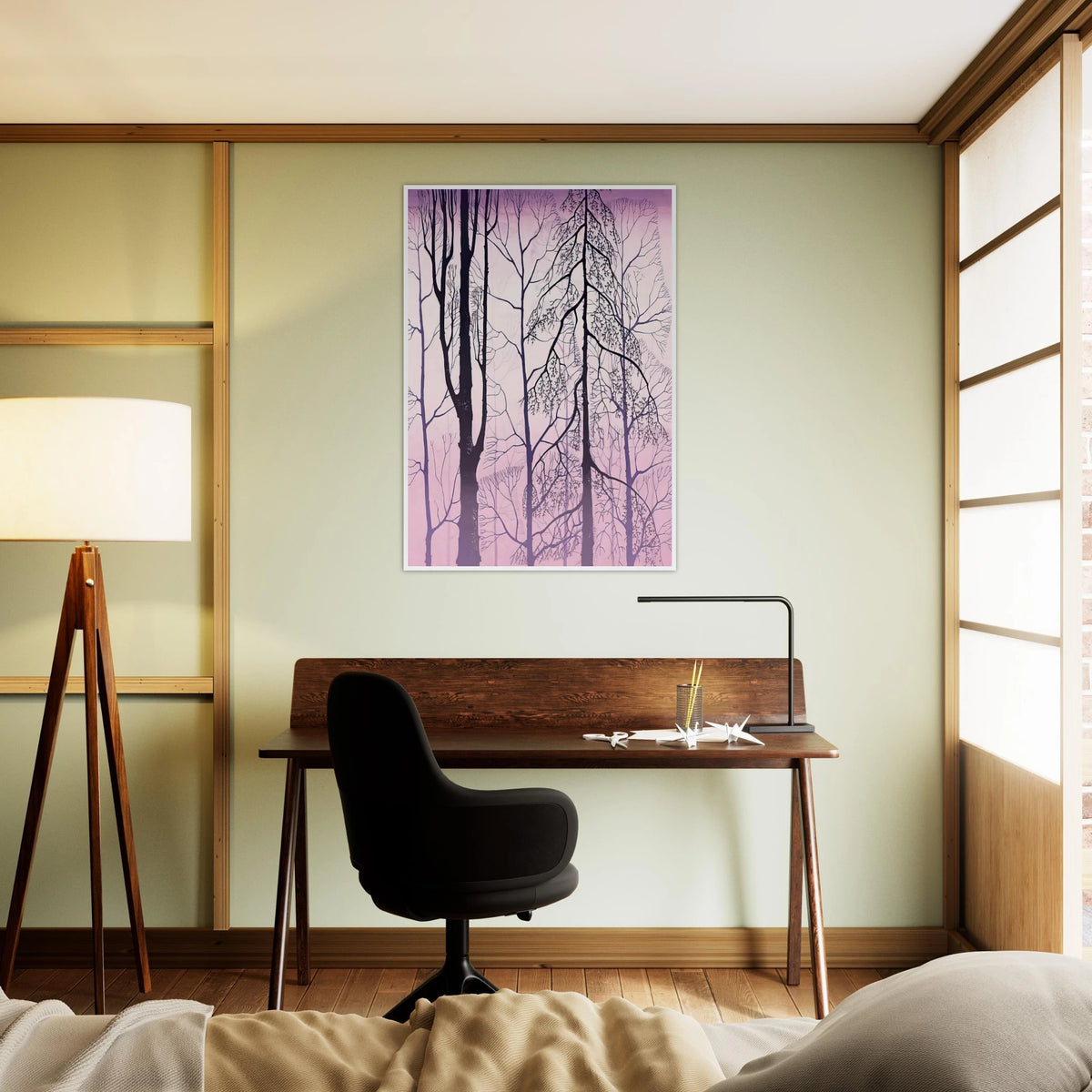 Winter woods Framed Poster | Eyvind Earle Framed Prints Wall Art | Eyvind Earle Prints
