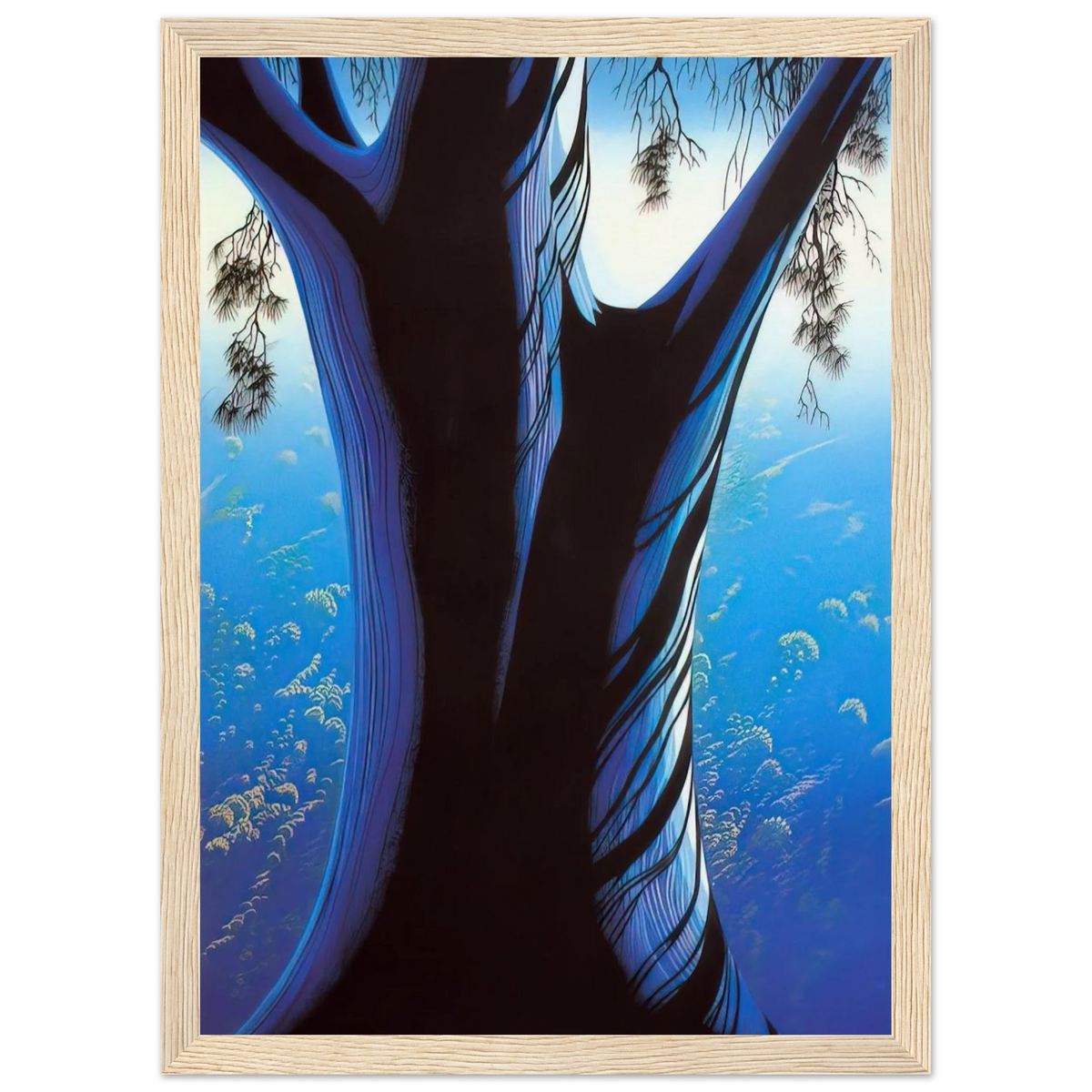 Blue Pine Framed Poster | Eyvind Earle Framed Prints Wall Art | Eyvind Earle Prints