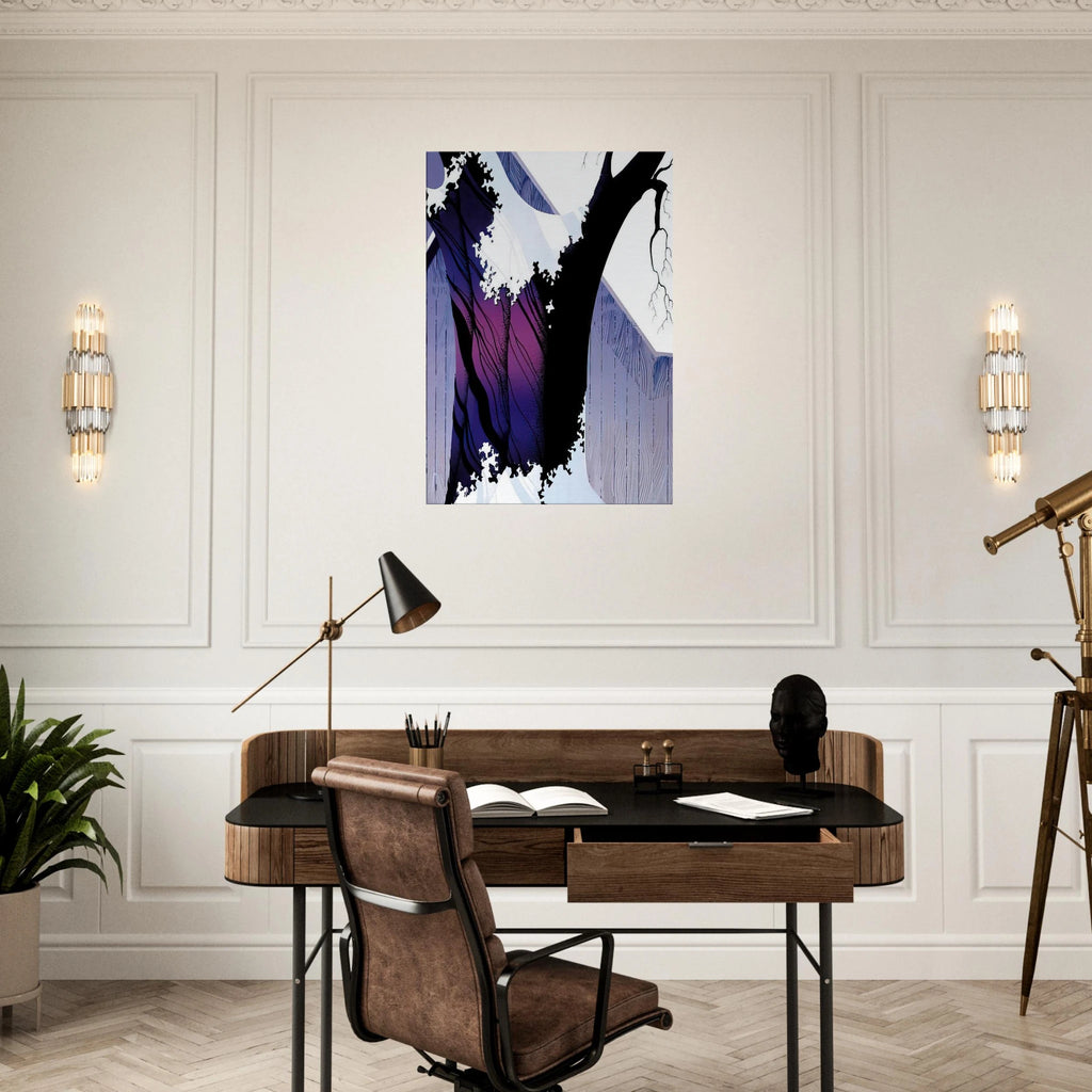 Violet Tree and Barn Canvas | Eyvind Earle Canvas | Eyvind Earle Prints
