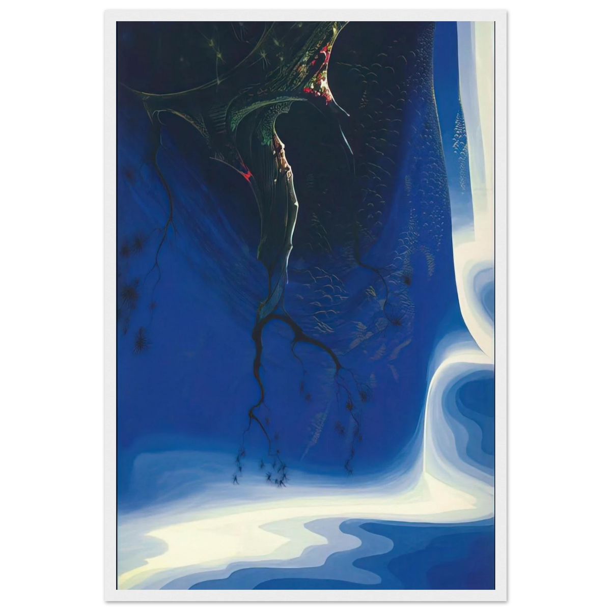 Blue Purple Mist Framed Poster | Eyvind Earle Framed Prints Wall Art | Eyvind Earle Prints
