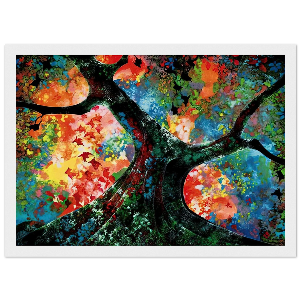 Waves of Golden Fire Framed Poster | Eyvind Earle Framed Prints Wall Art | Eyvind Earle Prints