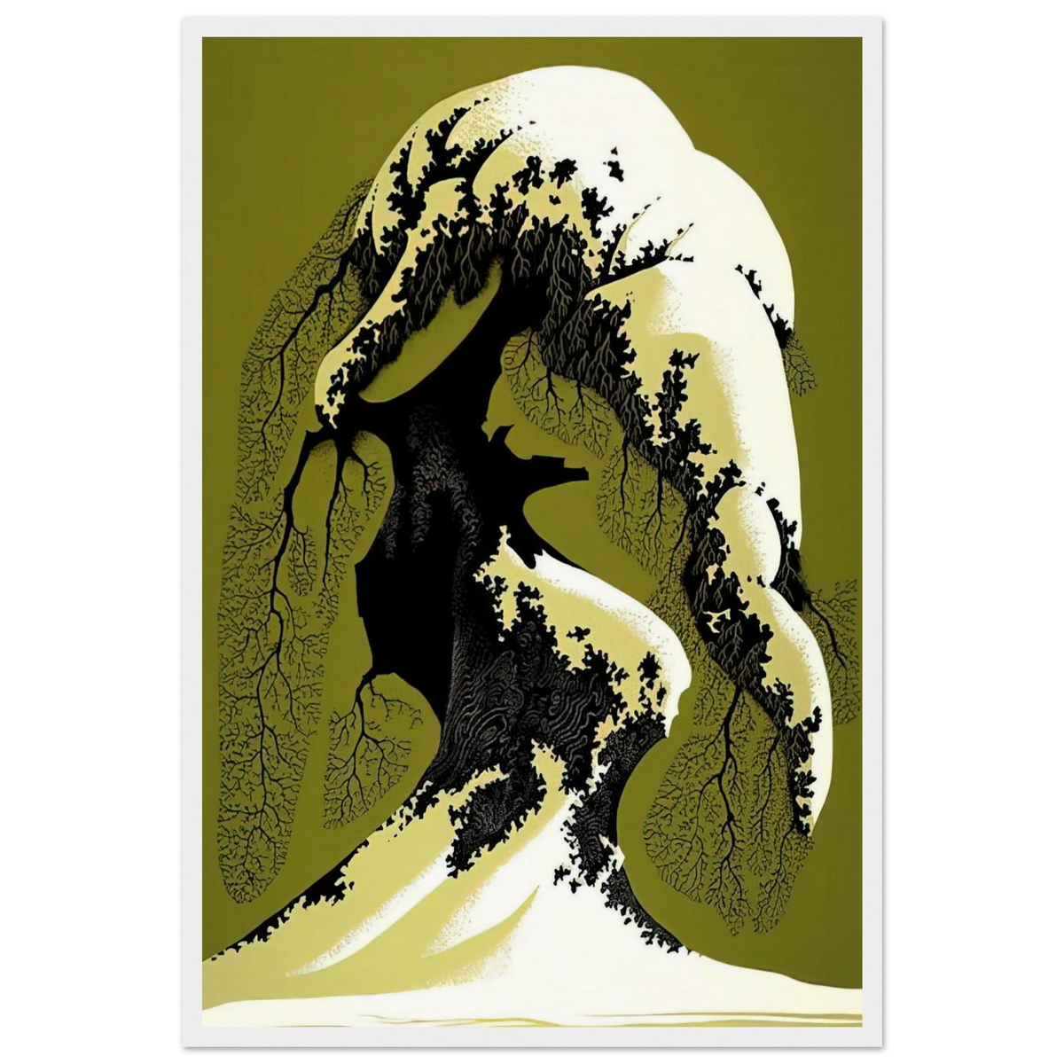 Snow Laden Framed Poster | Eyvind Earle Framed Prints Wall Art | Eyvind Earle Prints