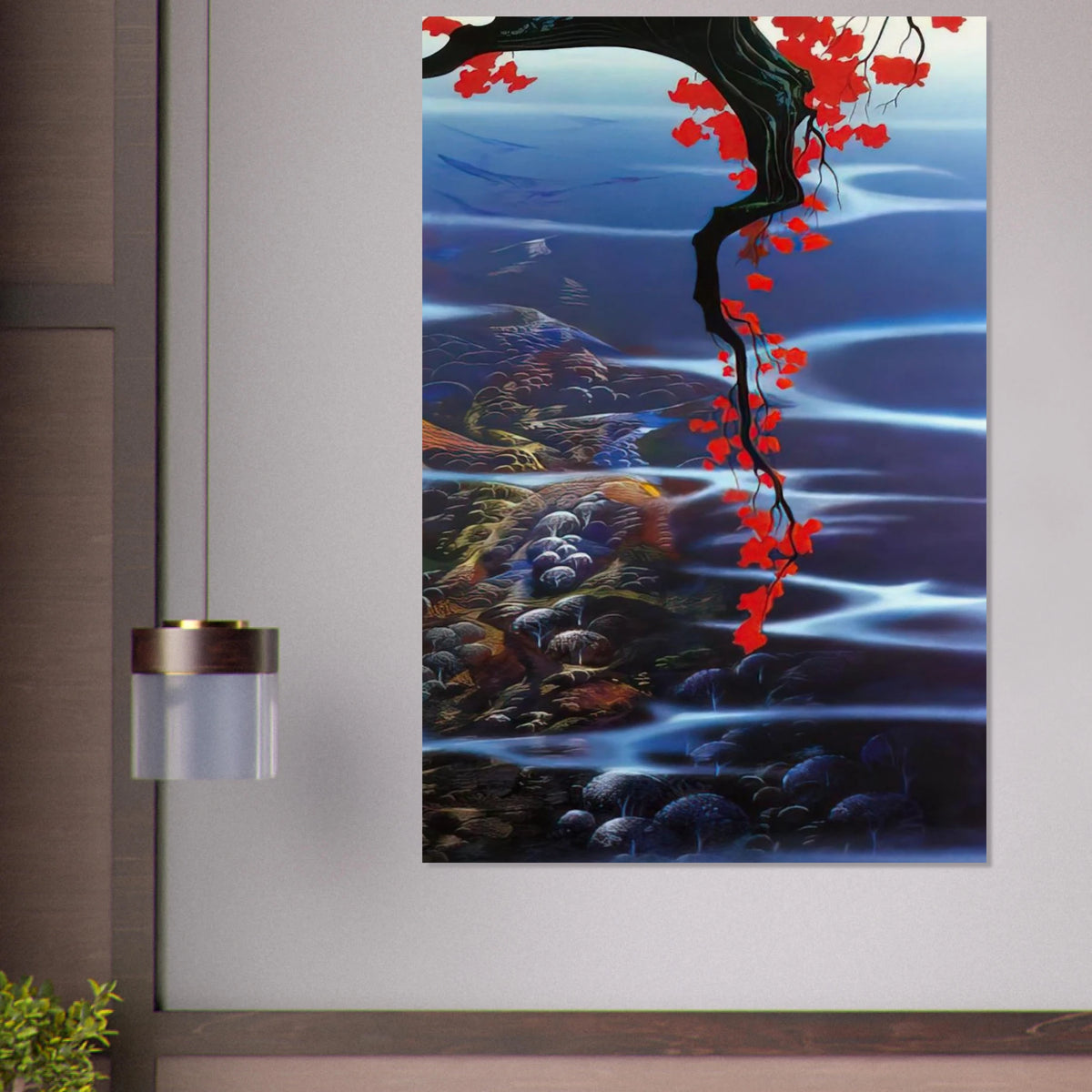 Red Leaves Poster | Eyvind Earle Poster | Eyvind Earle Prints