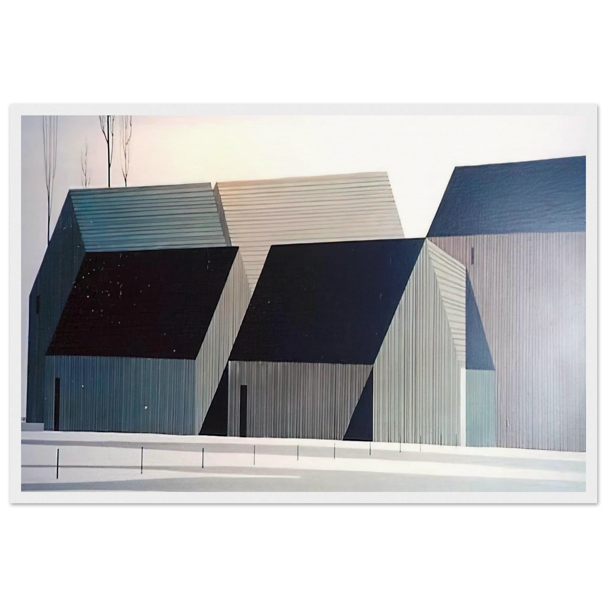Barns Framed Poster | Eyvind Earle Framed Prints Wall Art | Eyvind Earle Prints
