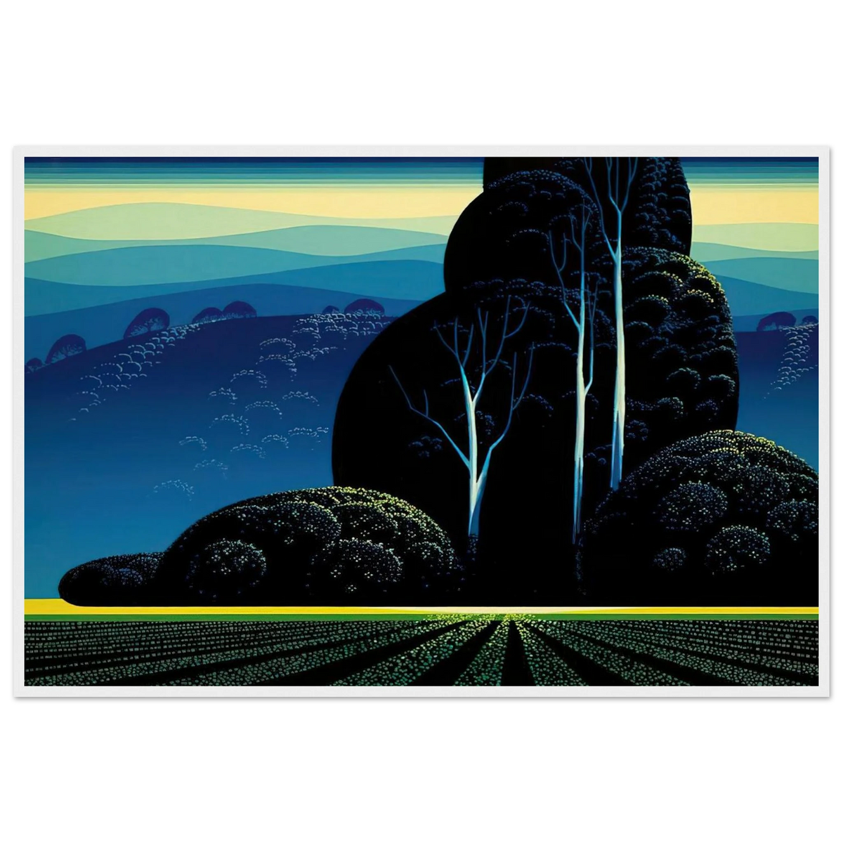 Even Tide Framed Poster | Eyvind Earle Framed Prints Wall Art | Eyvind Earle Prints