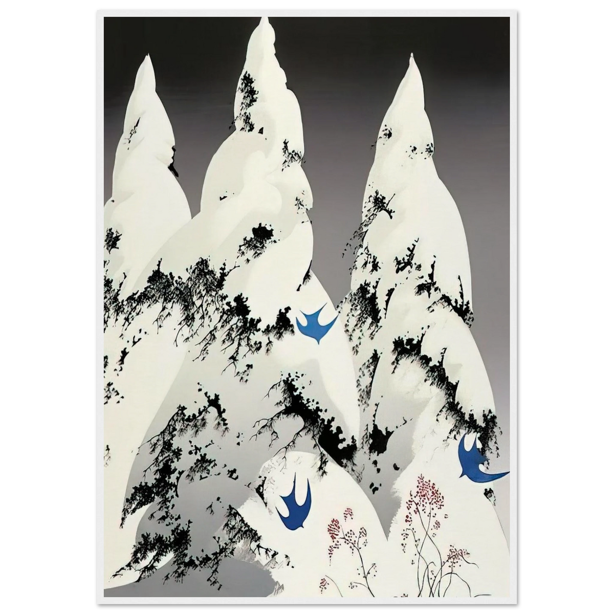 Winter Pine Framed Poster | Eyvind Earle Framed Prints Wall Art | Eyvind Earle Prints