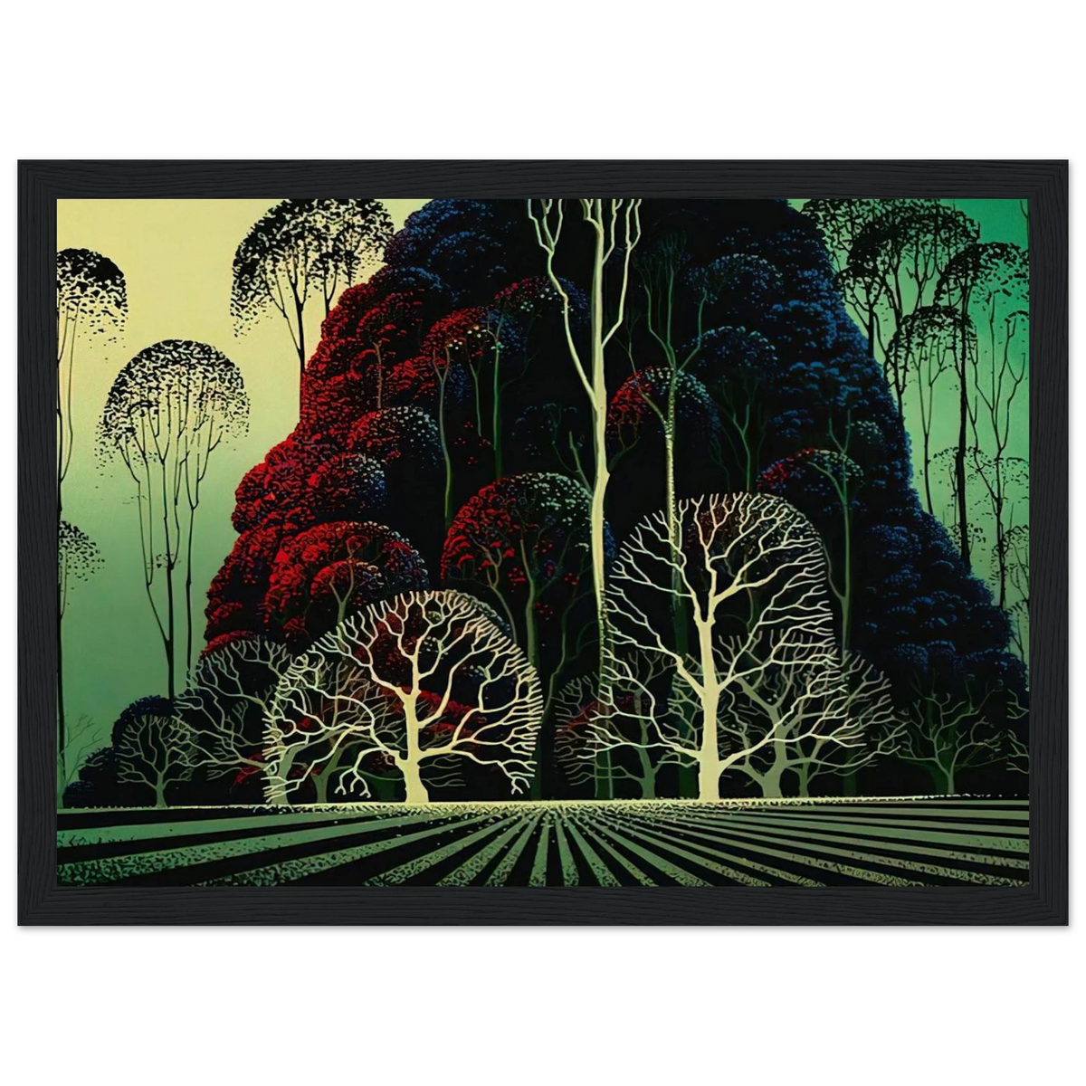 Eucalyptus Forest Framed Poster | Eyvind Earle Framed Prints Wall Art | Eyvind Earle Prints