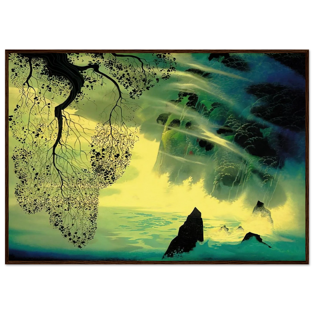 A Swirl of Fog Framed Poster | Eyvind Earle Framed Prints Wall Art | Eyvind Earle Prints