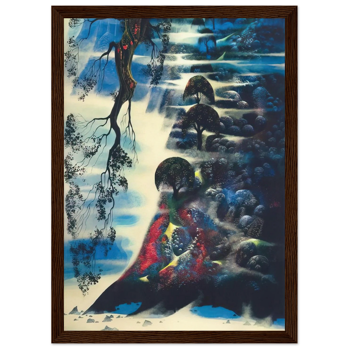 Summer Morning Mist Framed Poster | Eyvind Earle Framed Prints Wall Art | Eyvind Earle Prints