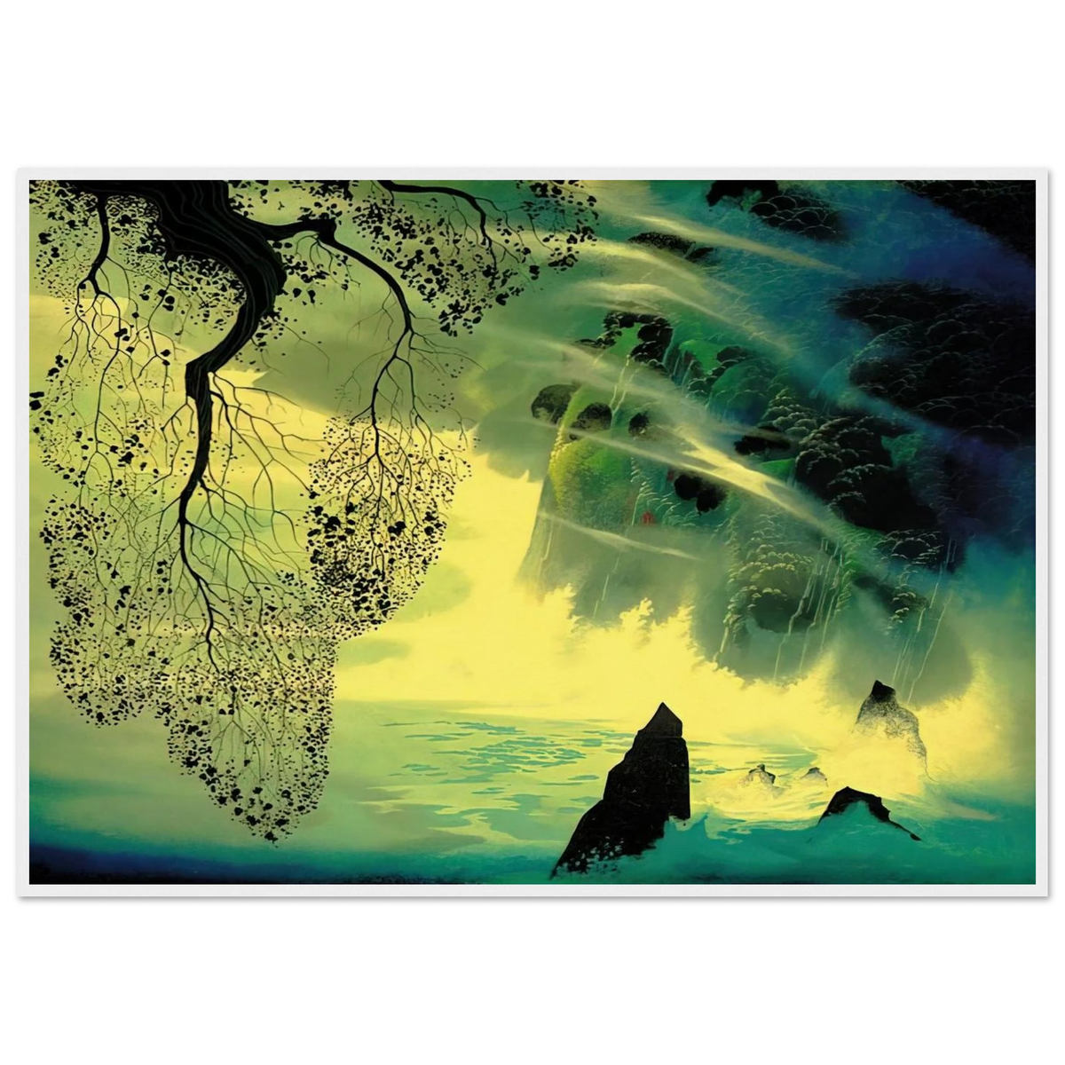 A Swirl of Fog Framed Poster | Eyvind Earle Framed Prints Wall Art | Eyvind Earle Prints