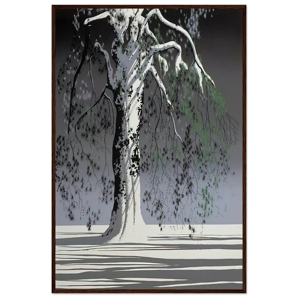 Fir Tree In Snow Framed Poster | Eyvind Earle Framed Prints Wall Art | Eyvind Earle Prints