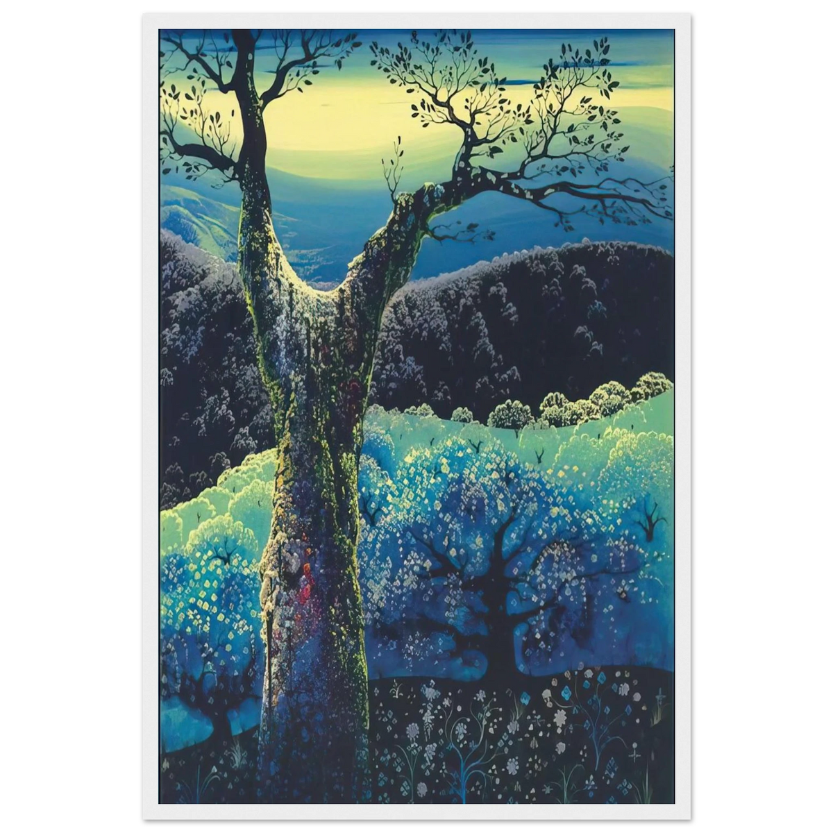 Orchard in Bloom Framed Poster | Eyvind Earle Framed Prints Wall Art | Eyvind Earle Prints